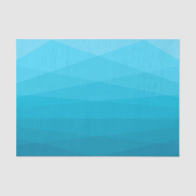 Two Blue Tones Polygonal Tissue Paper (Front)