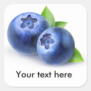 Two blueberries square sticker