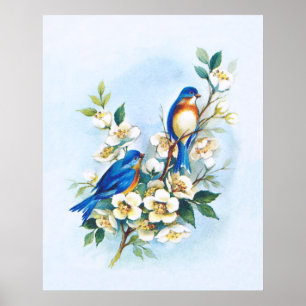 Two Bluebirds Poster