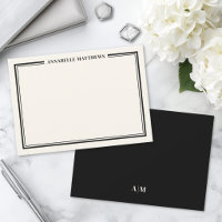 Two Border Minimalist Name Monogram
