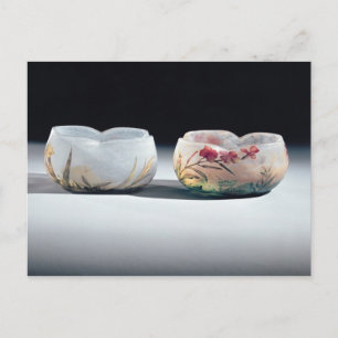 Two bowls by Daum, Nancy, France Postcard