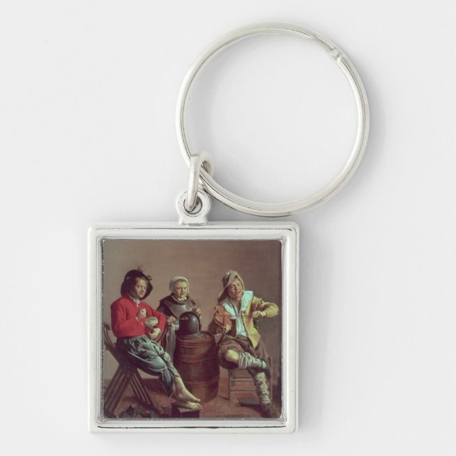Two Boys and a Girl Making Music, 1629 Key Ring (Front)