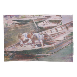 Two Boys in a Boat (by Theodore Robinson) Pillowcase