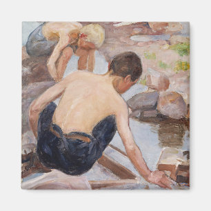Two Boys On The Shore, Pekka Halonen  Magnet