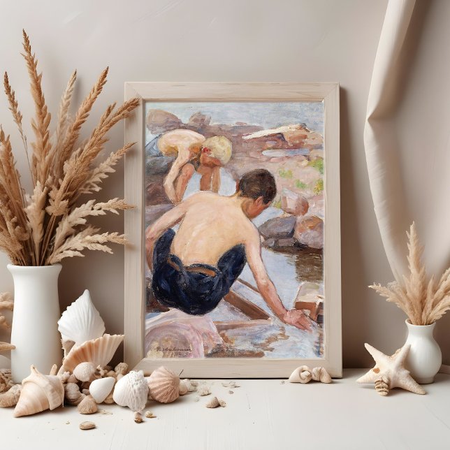 Two Boys On The Shore, Pekka Halonen  Poster (Creator Uploaded)