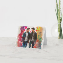 Two Boys Valentine's Day Digital Print 