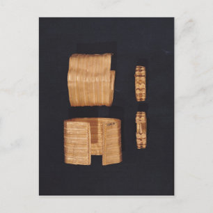 Two bracelets and a pair of earrings postcard