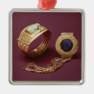 Two bracelets, from the Tomb of Tutankhamun Metal Tree Decoration