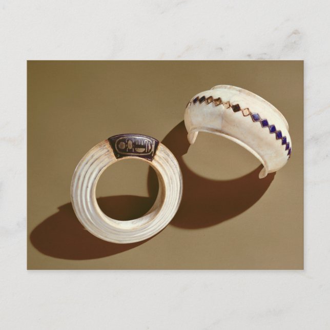 Two bracelets, from the Tomb of Tutankhamun Postcard (Front)
