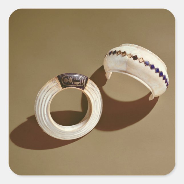 Two bracelets, from the Tomb of Tutankhamun Square Sticker (Front)