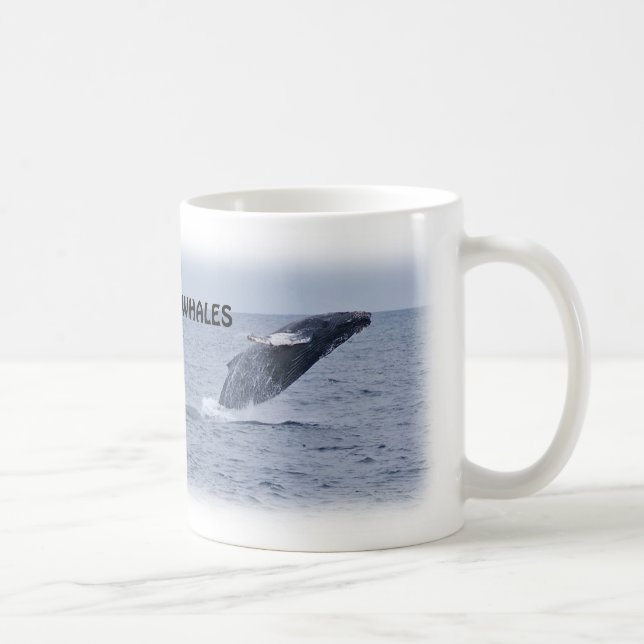 Two Breaching Humpback Whales Mug (Right)