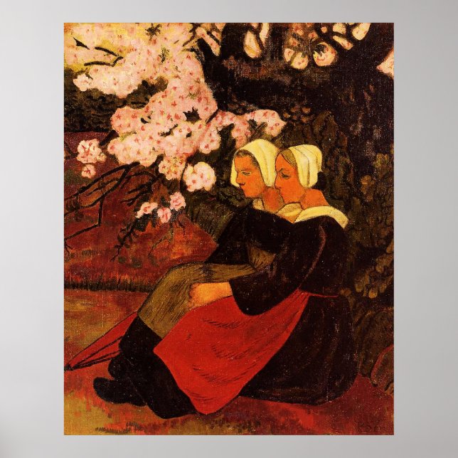 Two Breton Women Under Apple Tree, Poster (Front)