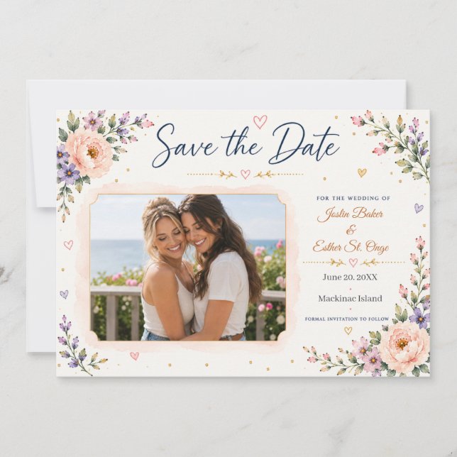 Two Brides Are Better Than One Photo Save the Date (Front)