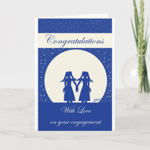Two Brides Engagement Card