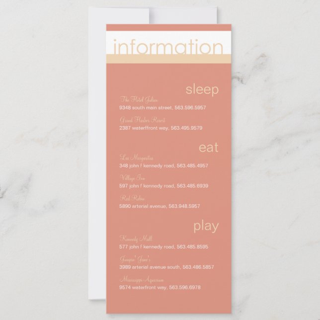 Two Brides Information Announcements (Front)