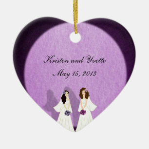 Two Brides Lesbian Wedding Ornament Favours