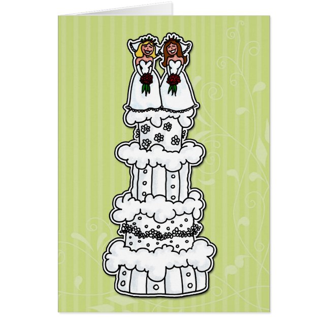 Two Brides on Wedding Cake (Front)