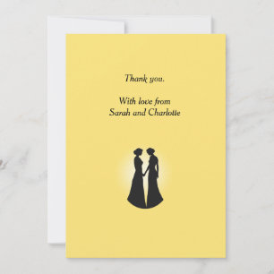 Two Brides Thank You Card
