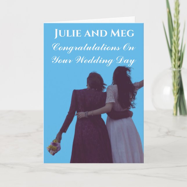 TWO BRIDES WEDDING CONGRATULATIONS CARD (Front)