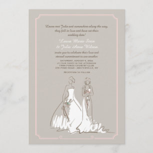 Two Brides Wedding Invitation