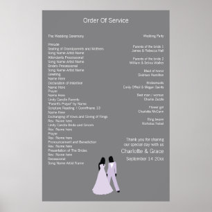 Two Brides Wedding (Lilac and Grey) Service Poster
