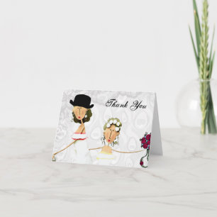 Two Brides Wedding Thank You Card