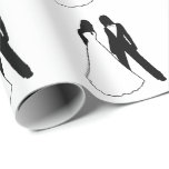 Two Brides Wedding Wrapping Paper<br><div class="desc">Two brides pride .. one bride in a dress the other in a suit .. ideal for the lesbian wedding .. designer gay wedding gift wrap / wrapping paper roll for the civil ceremony / wedding / anniversary from Ricaso</div>