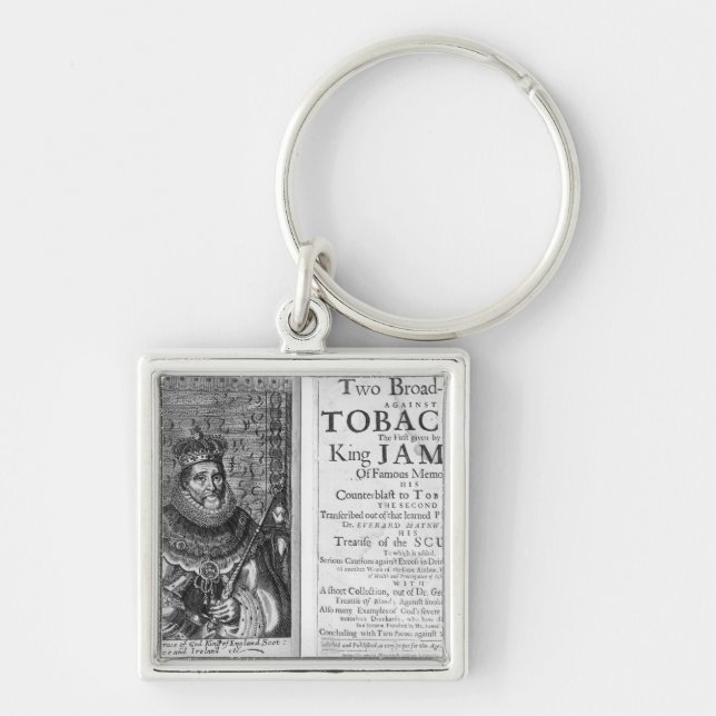 'Two Broadsides Against Tobacco Key Ring (Front)