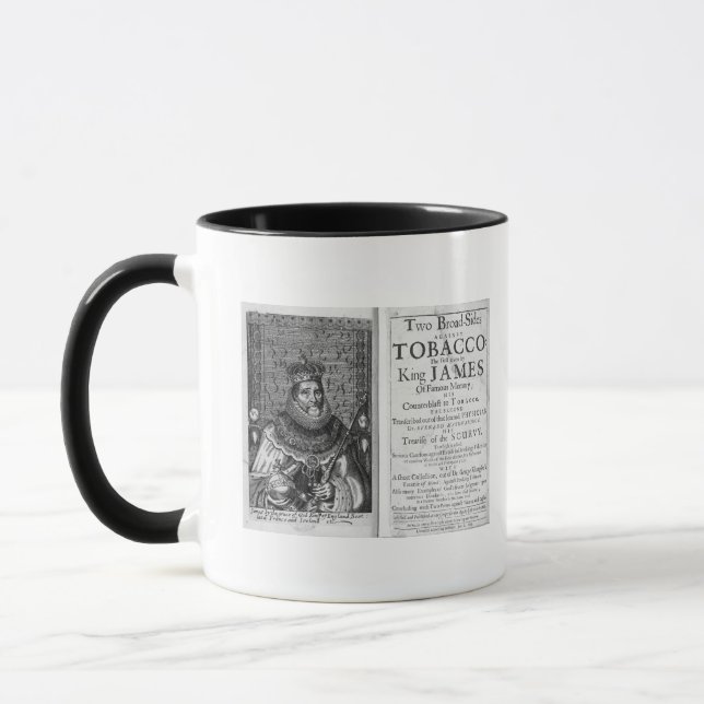 'Two Broadsides Against Tobacco Mug (Left)