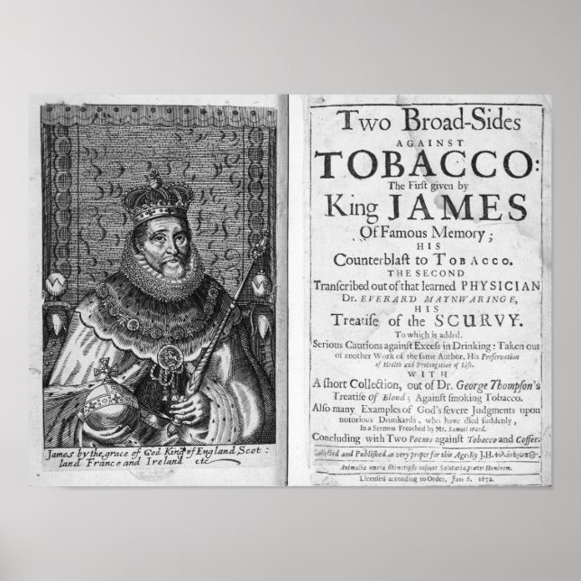'Two Broadsides Against Tobacco Poster (Front)