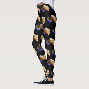 Two Brown And White Guinea Pigs,   Leggings
