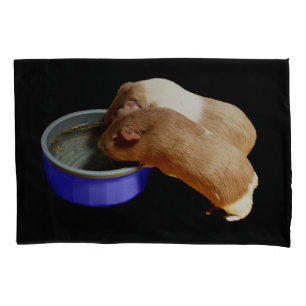 Two Brown And White Guinea Pigs,   Pillowcase
