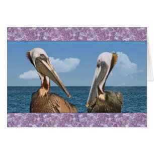 Two Brown Pelican in Profile All-purpose Card