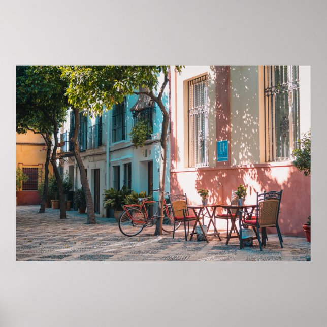 Two brown table outside poster (Front)