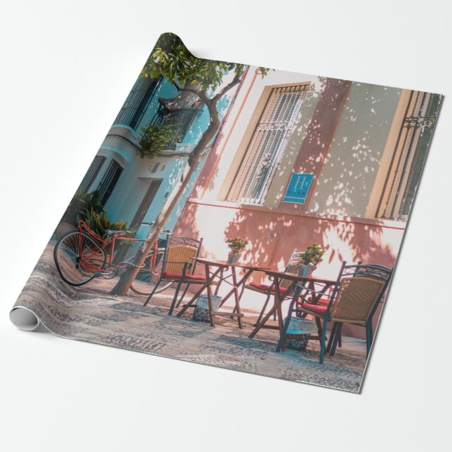 Two brown table outside wrapping paper (Unrolled)