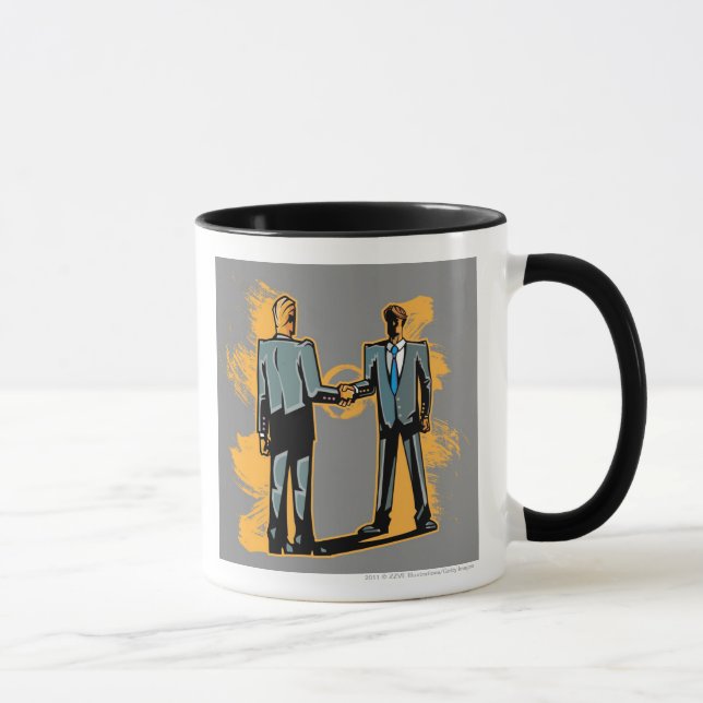 Two businessman shaking hands mug (Right)