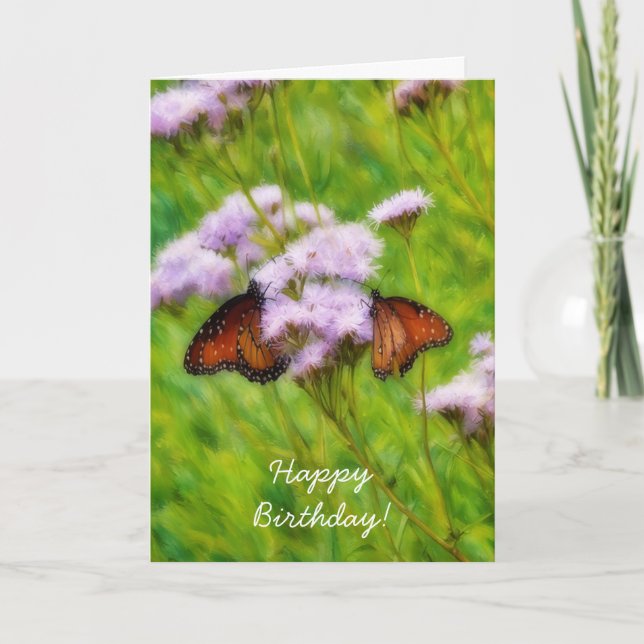 Two Butterflies Butterfly Friend Birthday Card (Front)