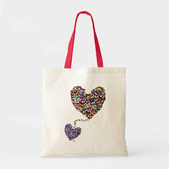 Two Butterfly Hearts Tote Bag (Front)