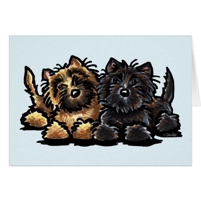 Two Cairn Terriers (Front Horizontal)