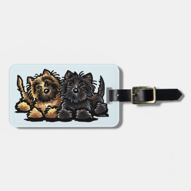 Two Cairn Terriers Luggage Tag (Front Horizontal)