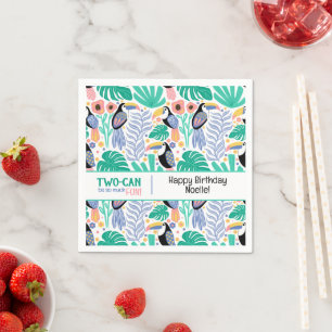 TWO-CAN (Toucan) Tropical Birthday Napkin