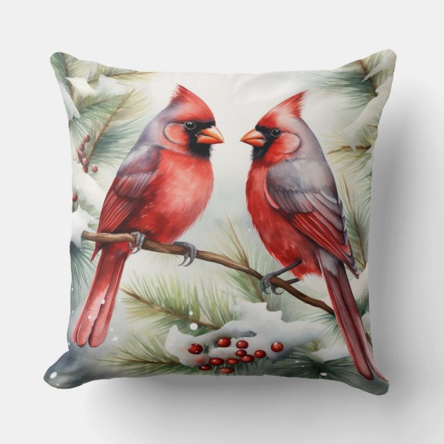 Two Cardinals Cushion (Front)