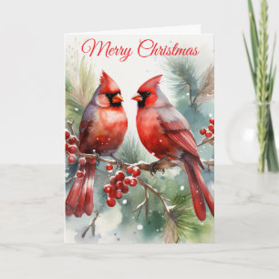 Two Cardinals Holiday Card