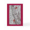 Two Cardinals Red Border 5x7 Christmas Card