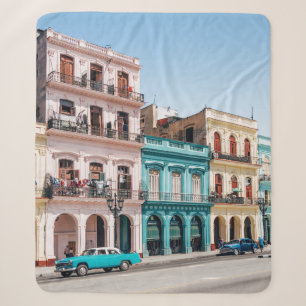 TWO CARS PARKED OUTSIDE BUILDING SHERPA BLANKET