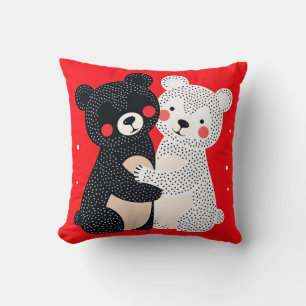 🧸 Two Cartoon Bears Cosy Love Decor Gift ✨ Cushion