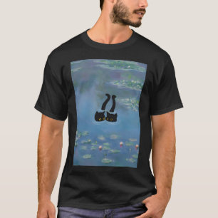 Two Cat Print Monet Waterlily T-Shirt