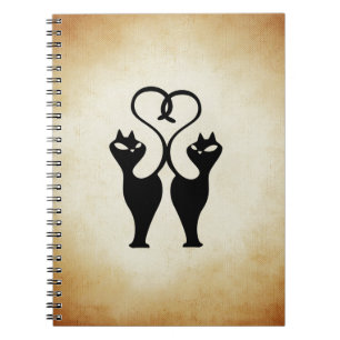 Two Cat Silhouette Notebook