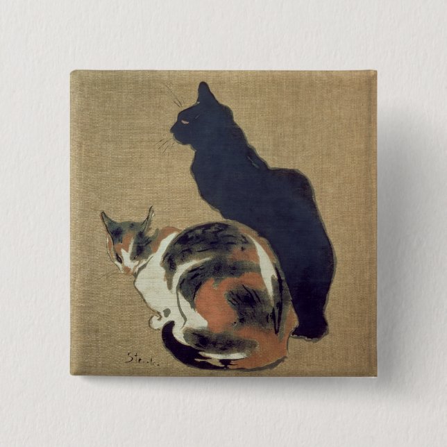 Two Cats, 1894 15 Cm Square Badge (Front)