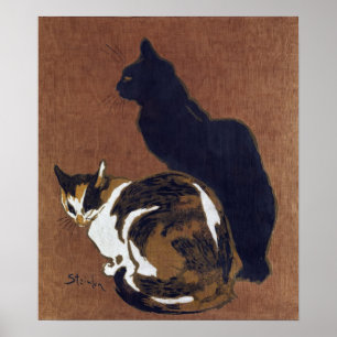 Two Cats, Alexandre Steinlen Poster